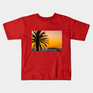 Namibia. Swakopmund. Palm Tree. Sunset. Kids T-Shirt